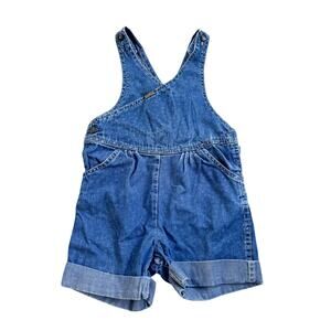 Vtg 1990s OshKosh Denim Shortalls Made in USA Size 6